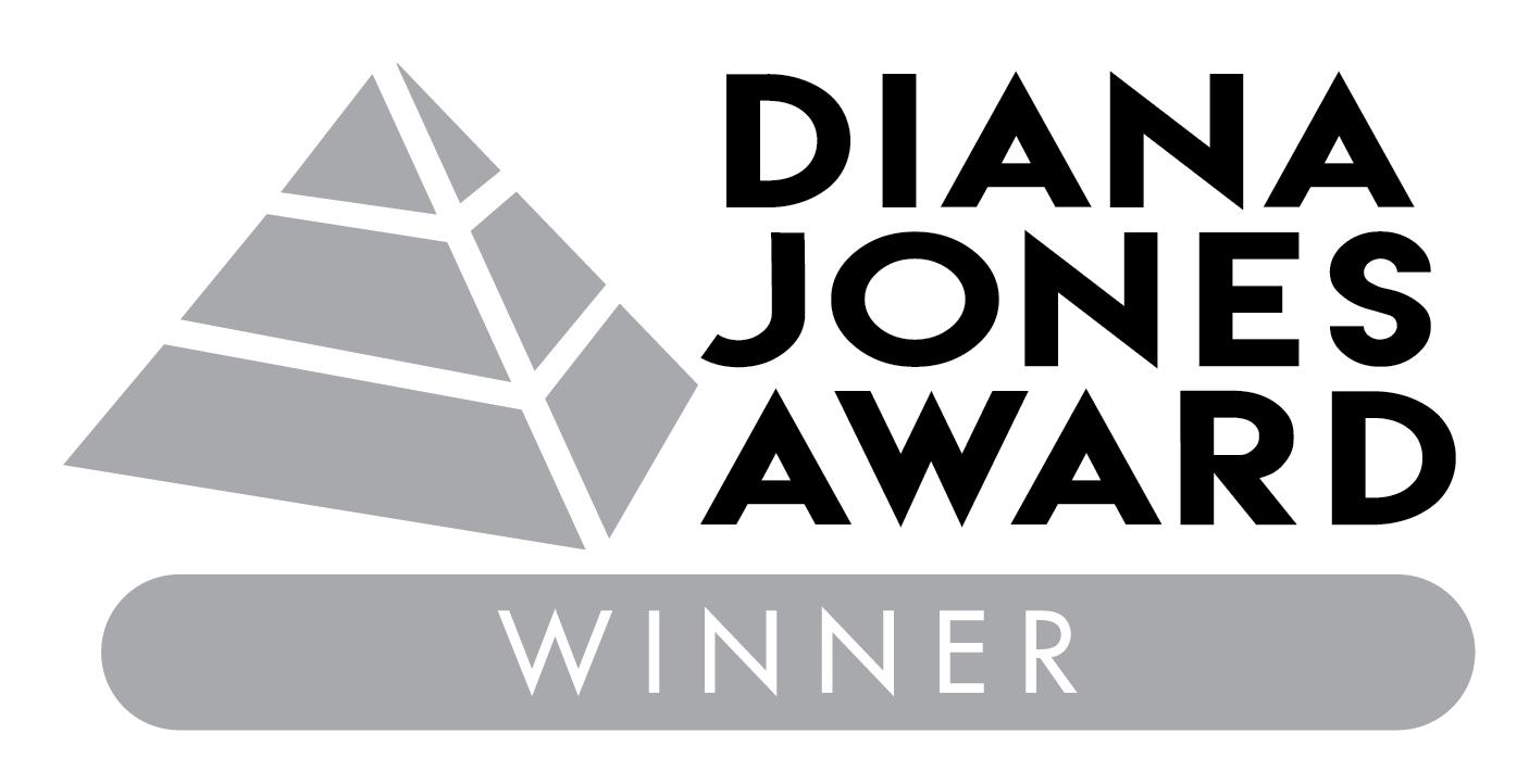 An image of the Diana Jones Award logo, with the text Winner