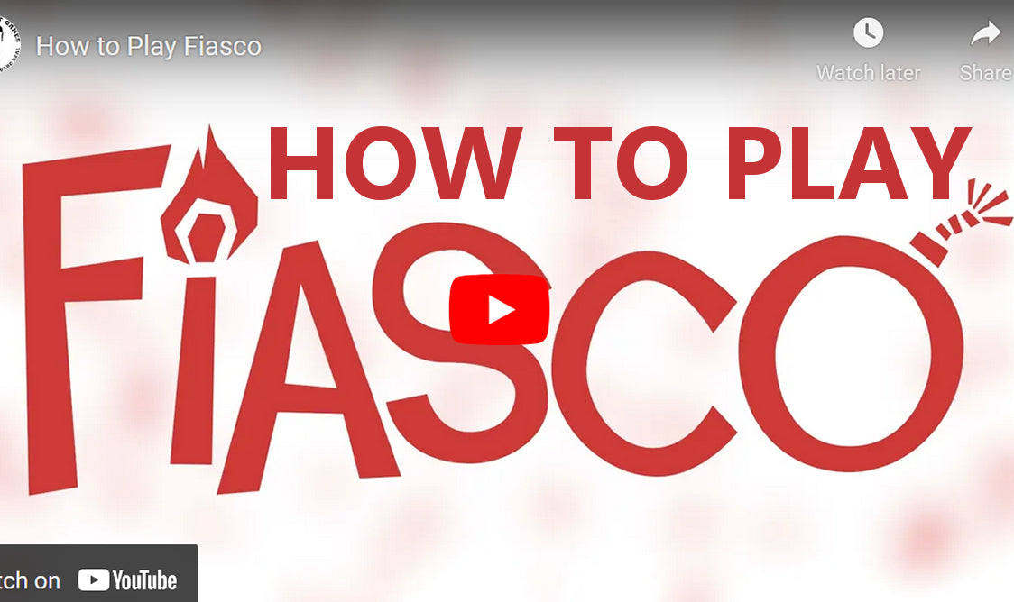 Video tutorial: How to play Fiasco